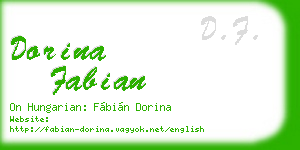 dorina fabian business card